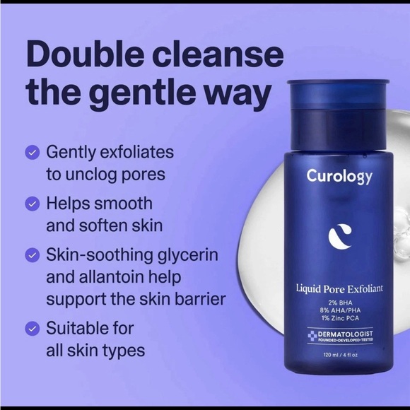 Curology Liquid Pore Exfoliant with 2% BHA, 8% AHA/PHA and 1% Zinc 4 fl oz - Picture 7 of 9